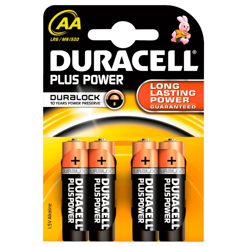 Duracell Plus Power Batterien AA MN1500/LR6 4 Stück